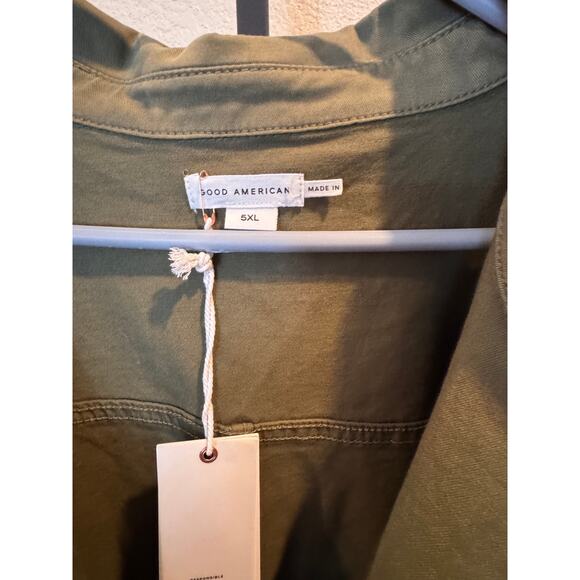 Good American Utility Jumpsuit Fatigue Green NWT Size 8 / 5XL Plus Size - Picture 9 of 11